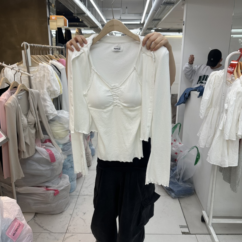 SAGE BRUSH韓國直郵實拍女士新款職業推薦人氣套裝套裝褶皺SAGE BRUSH套裝圖色1