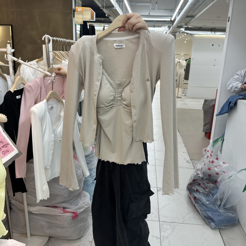 SAGE BRUSH韓國直郵實拍女士新款職業推薦人氣套裝套裝褶皺SAGE BRUSH套裝圖色2