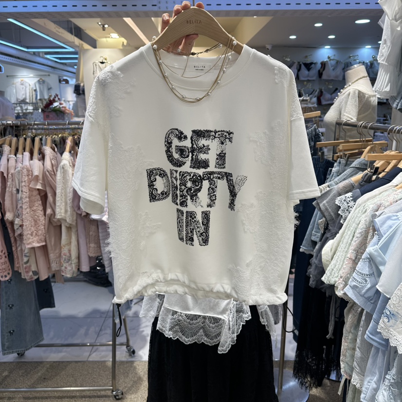 BELITA韓國東大門直郵女裝新款人氣休閑推薦熱賣26夏季T恤BELITAT恤圖色2