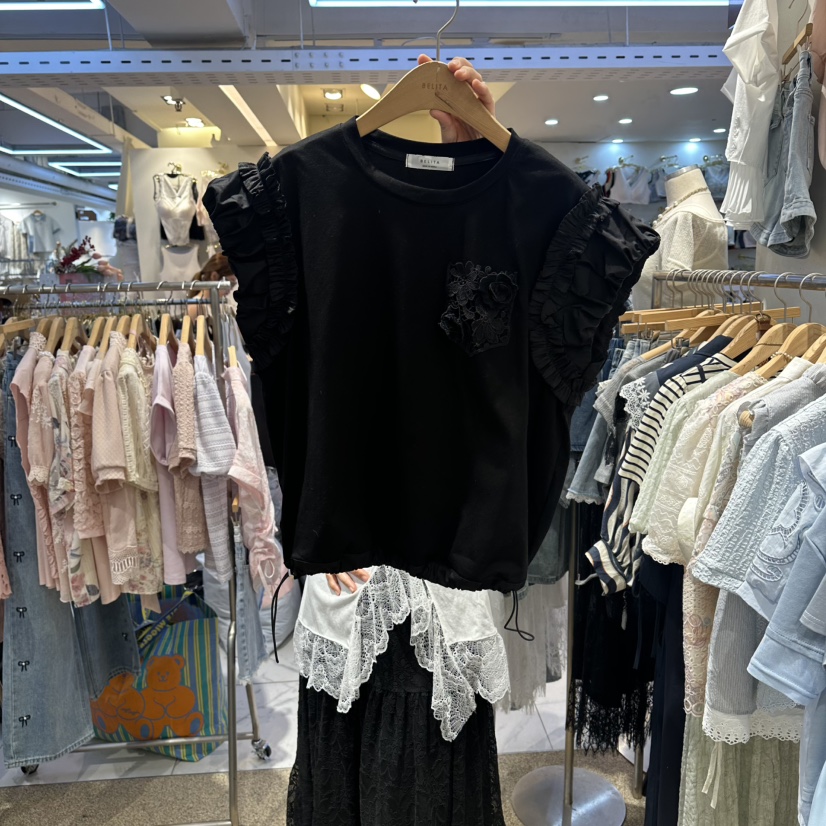 BELITA東大門實拍韓國女士新款熱賣26春夏時尚襯衫蕾絲衫BELITA襯衫/蕾絲衫圖色2