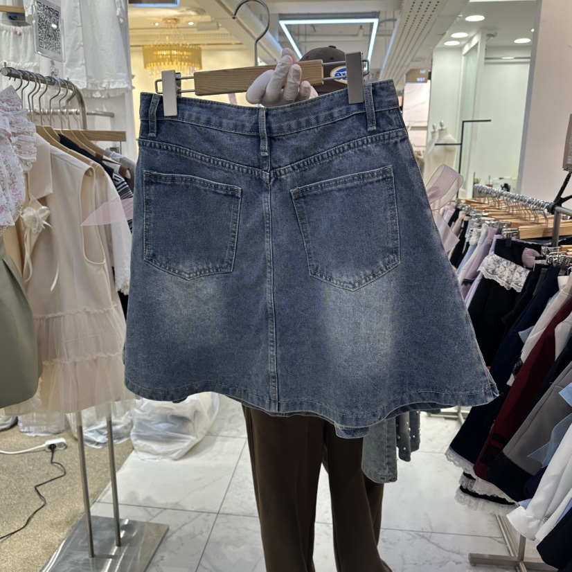 PAPA韓國直郵女裝新品熱賣休閑26夏季時尚職業推薦26春夏短裙Papaine/HALMADE短裙