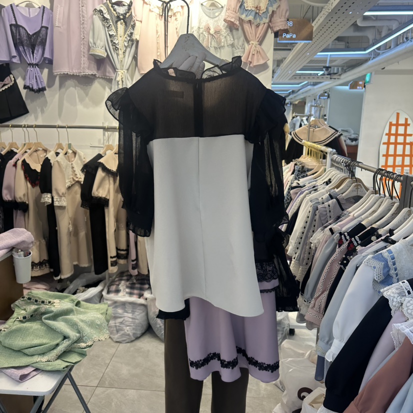 PAPA韓國代購女士新品休閑人氣26春夏推薦26夏季襯衫蕾絲衫Papaine/HALMADE襯衫/蕾絲衫