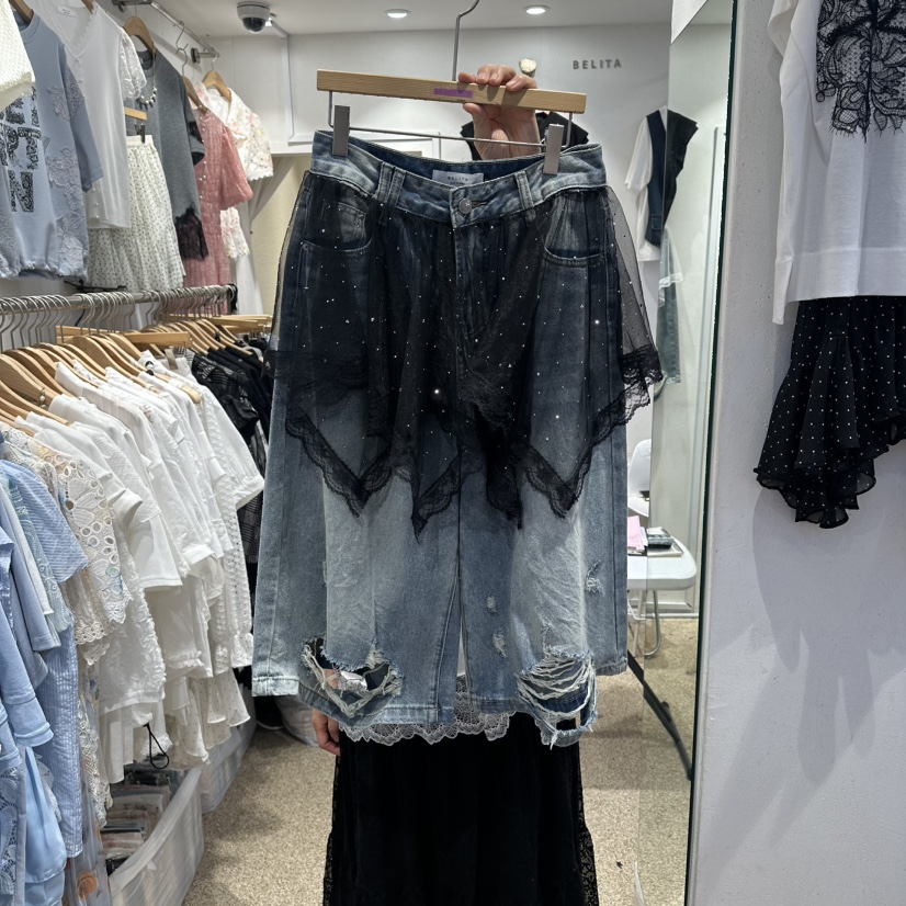 BELITA韓國東大門直郵女裝新款熱賣26夏季推薦職業牛仔褲BELITA牛仔褲圖色2