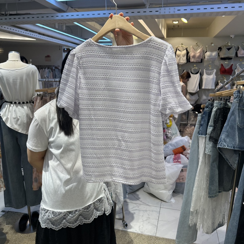 BELITA韓國直郵女士新款26夏季人氣休閑26春夏襯衫蕾絲衫BELITA襯衫/蕾絲衫