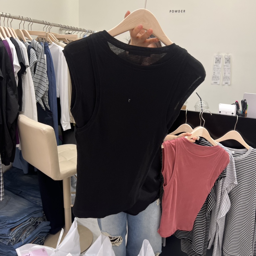 POWDER韓國直郵女士新款26夏季時尚26春夏人氣休閑推薦T恤POWDERT恤