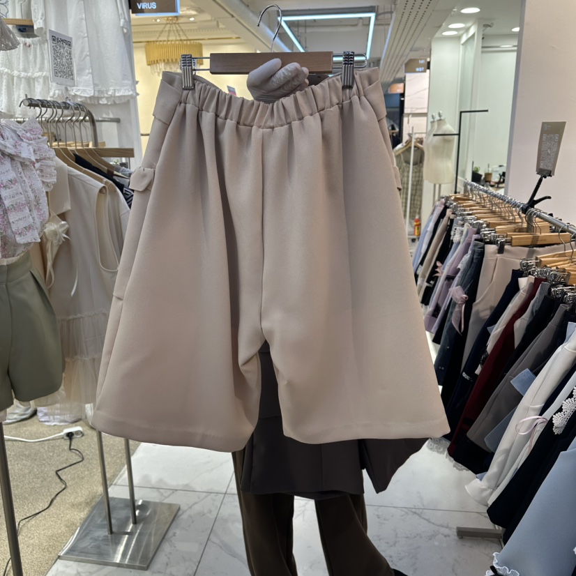 PAPA韓國直郵女裝新品人氣26春夏休閑熱賣職業26夏季短褲Papaine/HALMADE短褲