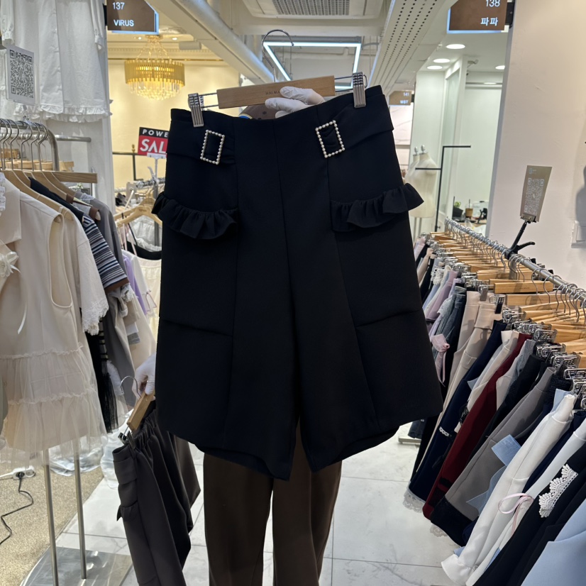 PAPA韓國直郵女裝新品人氣26春夏休閑熱賣職業26夏季短褲Papaine/HALMADE短褲圖色3