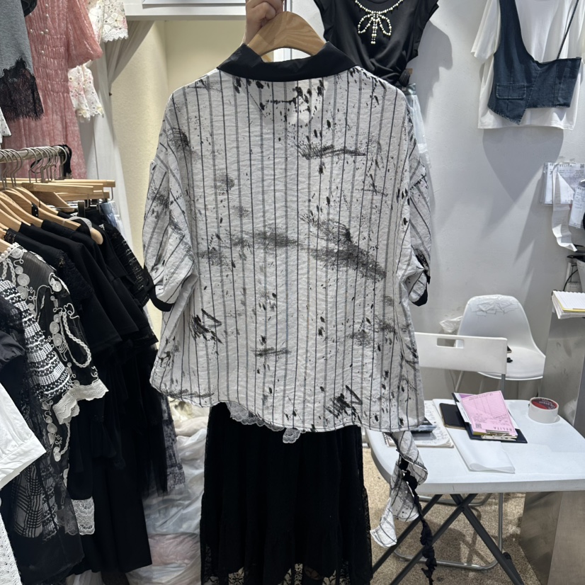 BELITA東大門實拍韓國女裝新品26春夏26夏季襯衫蕾絲衫印花BELITA襯衫/蕾絲衫