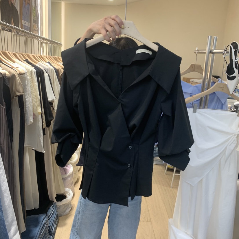 ARCHER韓國直郵女士新品推薦26春夏時尚人氣襯衫蕾絲衫褶皺ARCHER襯衫/蕾絲衫圖色3