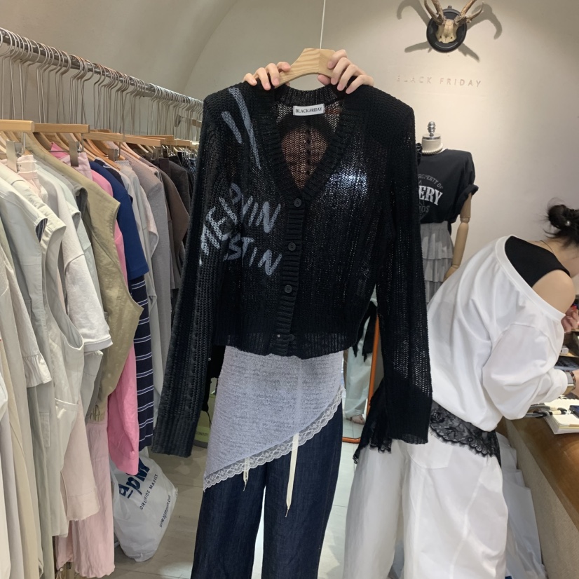 BLACKFRIDAY韓國東大門代購女裝新款推薦熱賣針織衫不含內搭BLACK FRIDAY針織衫圖色2