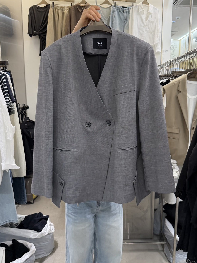 THE SIL韓國直郵女士新款26春夏人氣熱賣職業時尚夾克V領THE SIL/1 2ILLY夾克圖色1