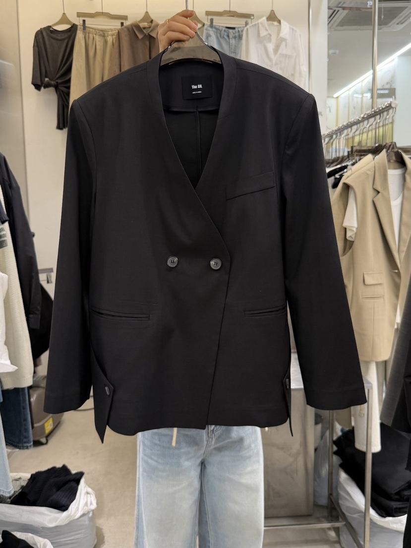 THE SIL韓國直郵女士新款26春夏人氣熱賣職業時尚夾克V領THE SIL/1 2ILLY夾克圖色2
