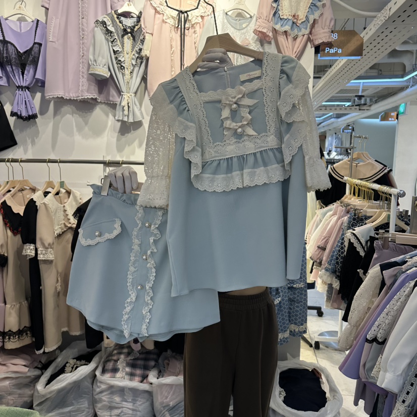 PAPA韓國代購女裝新品職業熱賣休閑推薦人氣時尚26春夏套裝Papaine/HALMADE套裝圖色1