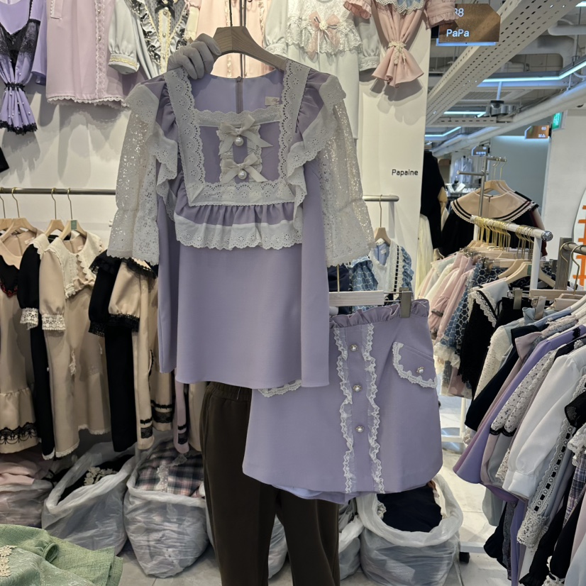 PAPA韓國代購女裝新品職業熱賣休閑推薦人氣時尚26春夏套裝Papaine/HALMADE套裝圖色2