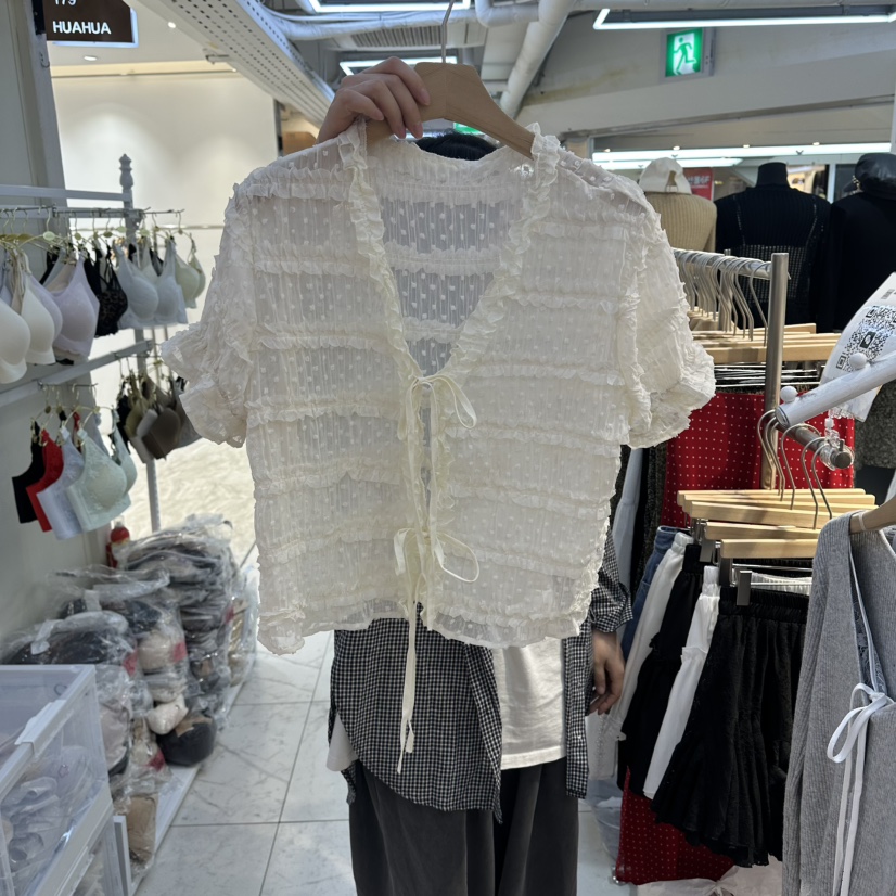 AKRA BY ART韓國直郵女裝新品26夏季推薦26春夏針織衫雪紡緞AKRA BY ART針織衫圖色1