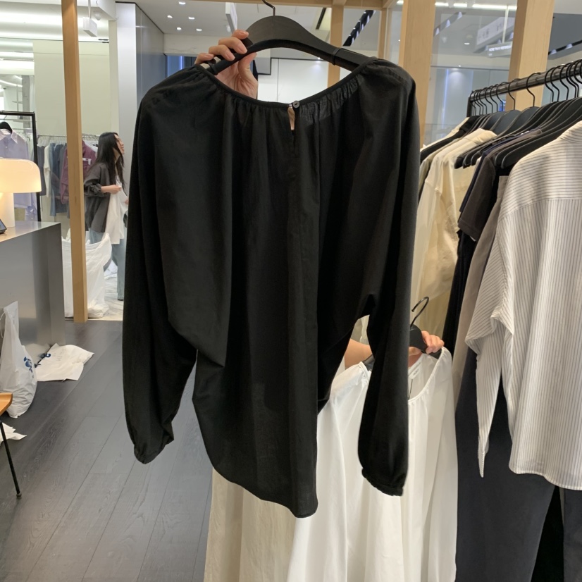 OBJECT韓國直郵女士新款熱賣推薦26春夏26夏季襯衫蕾絲衫圓領OBJECT襯衫/蕾絲衫