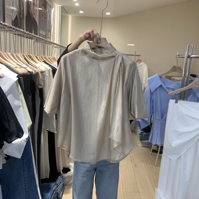 ARCHER韓國代購女裝新品人氣熱賣職業休閑時尚襯衫蕾絲衫ARCHER襯衫/蕾絲衫圖色2