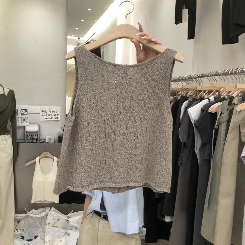 TAKE YOUE TIME韓國直郵實拍女裝新款熱賣吊帶背心無袖針織衫TAKE YOUE TIME吊帶/背心