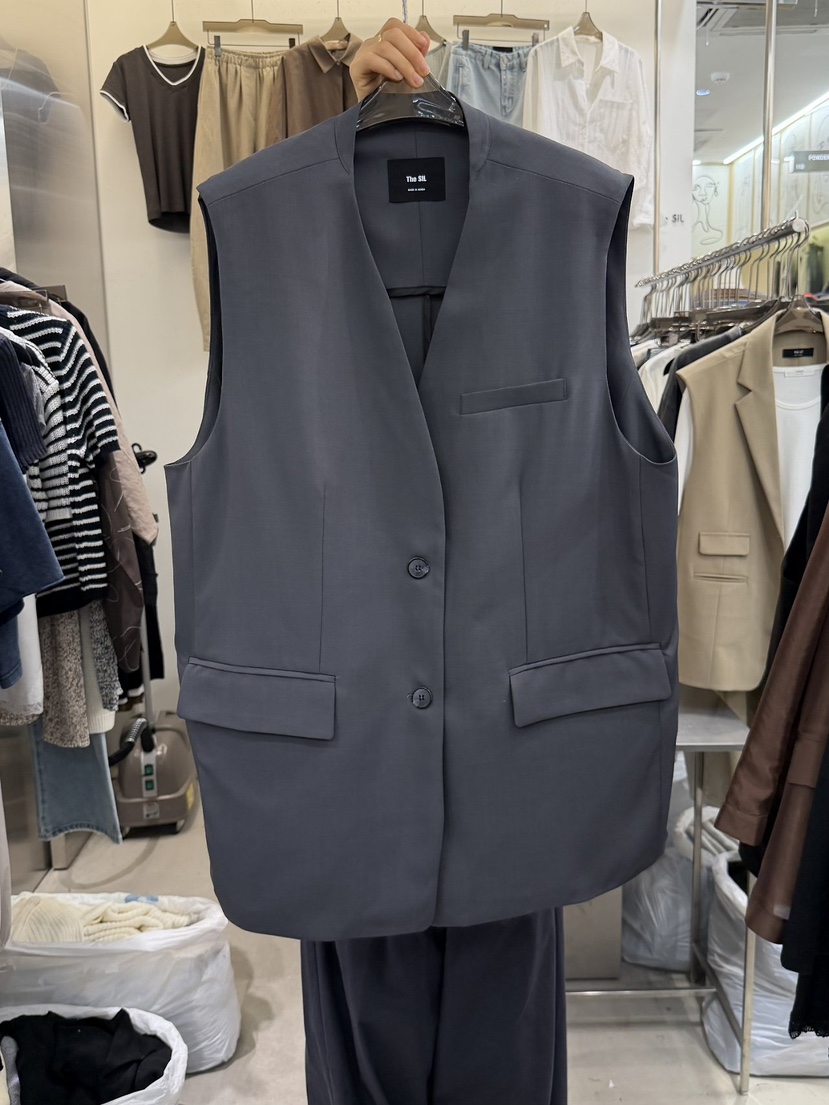 THE SIL韓國直郵實拍女士新品熱賣職業26夏季休閑時尚馬甲THE SIL/1 2ILLY馬甲圖色1