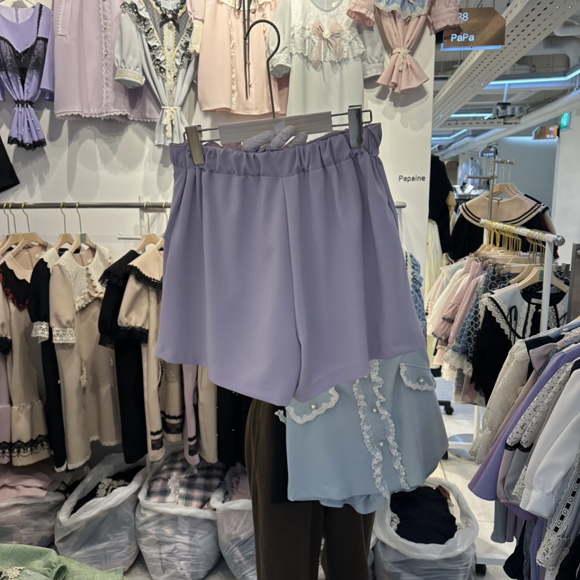 PAPA韓國代購女士新品休閑人氣26春夏時尚職業26夏季短褲Papaine/HALMADE短褲