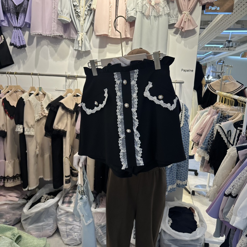 PAPA韓國代購女士新品休閑人氣26春夏時尚職業26夏季短褲Papaine/HALMADE短褲圖色3