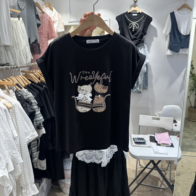 BELITA韓國直郵女裝新品時尚26夏季推薦熱賣26春夏休閑T恤BELITAT恤圖色3