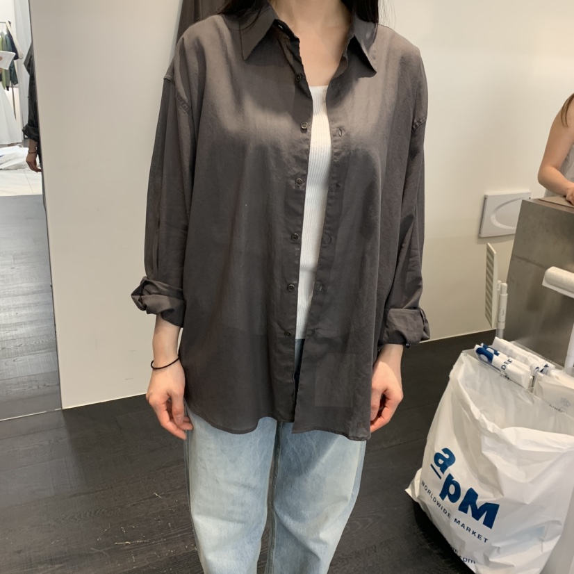 OBJECT韓國直郵實拍女裝新款休閑時尚推薦職業襯衫蕾絲衫OBJECT襯衫/蕾絲衫圖色3