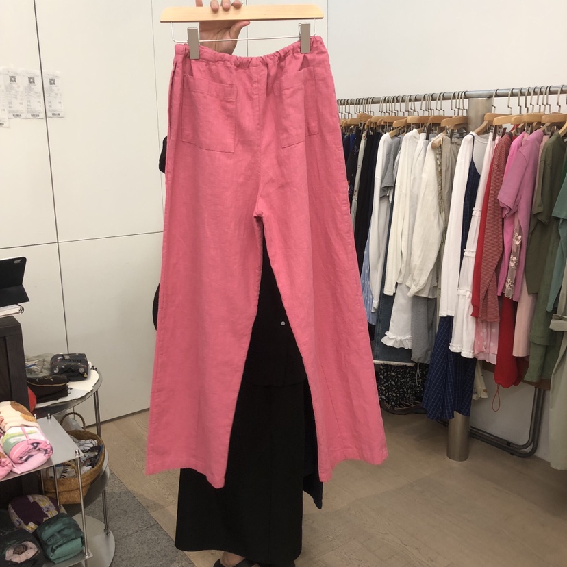 DOHWAJI韓國直郵女裝新款時尚人氣推薦26春夏熱賣休閑褲亞麻DOHWAJI休閑褲