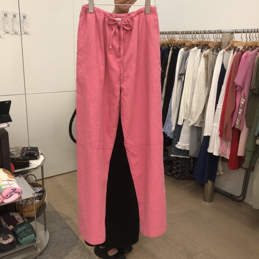 DOHWAJI韓國直郵女裝新款時尚人氣推薦26春夏熱賣休閑褲亞麻DOHWAJI休閑褲圖色1