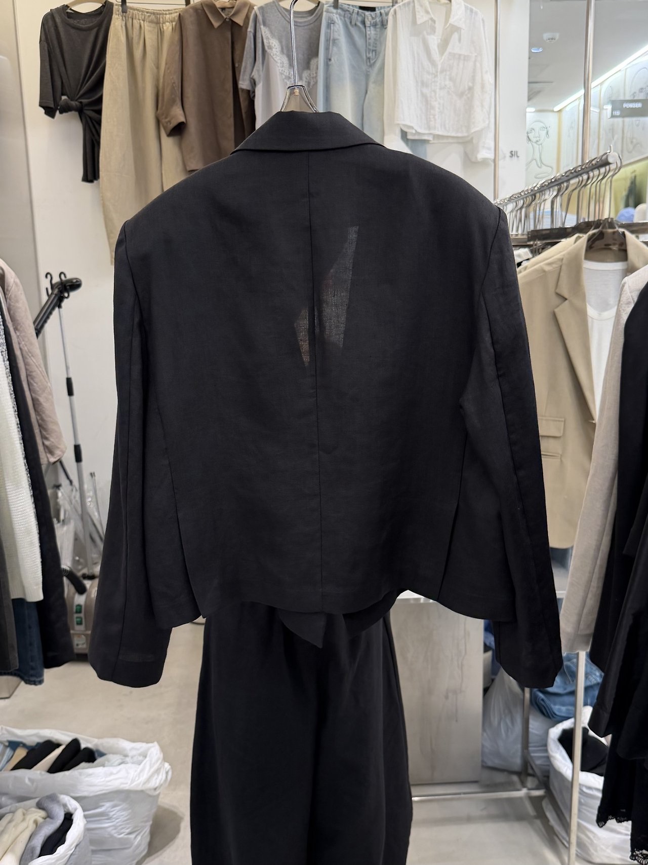 THE SIL韓國代購女裝新品26春夏職業推薦人氣26夏季夾克亞麻THE SIL/1 2ILLY夾克