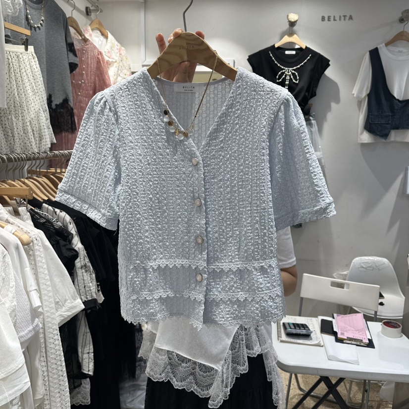 BELITA韓國直郵女士新款推薦休閑人氣26春夏熱賣襯衫蕾絲衫BELITA襯衫/蕾絲衫圖色2