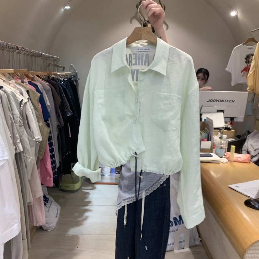 BLACKFRIDAY韓國東大門代購女士新品職業26夏季襯衫蕾絲衫BLACK FRIDAY襯衫/蕾絲衫圖色1