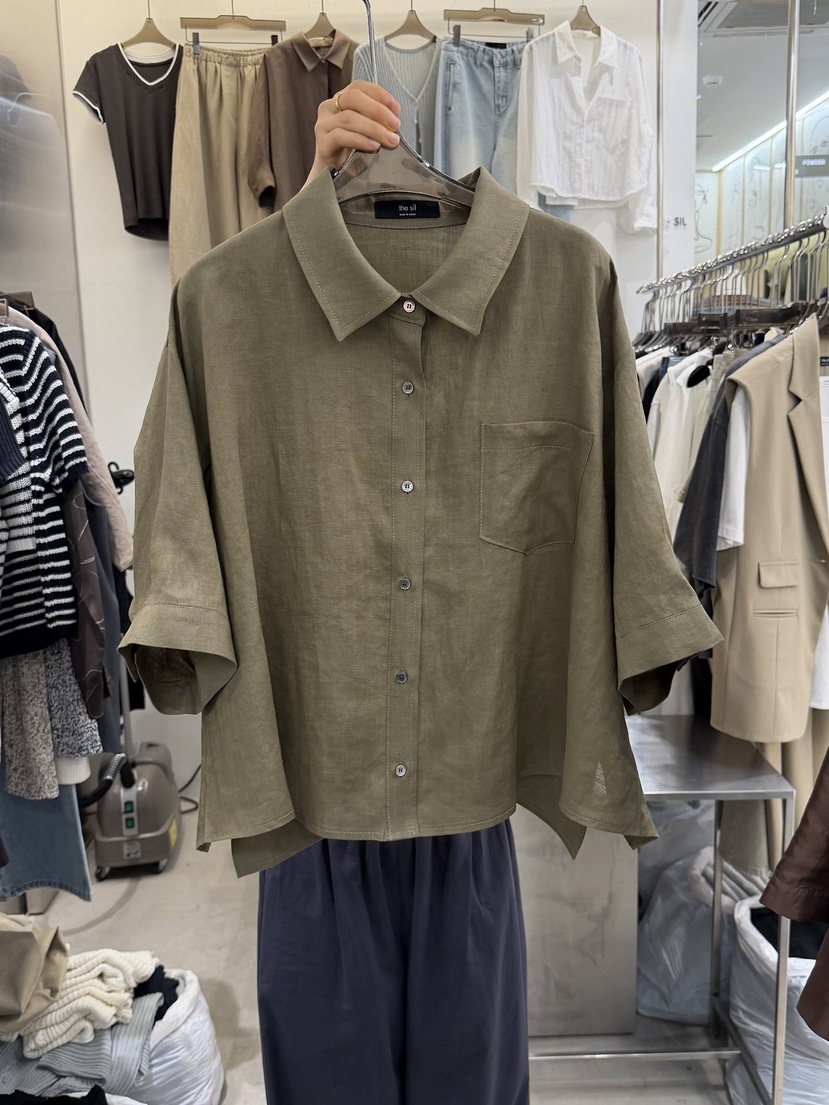 THE SIL韓國東大門直郵女裝新品休閑職業襯衫蕾絲衫亞麻THE SIL/1 2ILLY襯衫/蕾絲衫圖色2