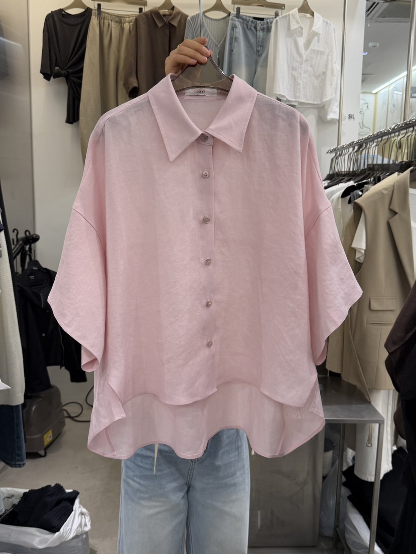 THE SIL韓國代購女士新品26春夏時尚熱賣襯衫蕾絲衫亞麻THE SIL/1 2ILLY襯衫/蕾絲衫圖色1