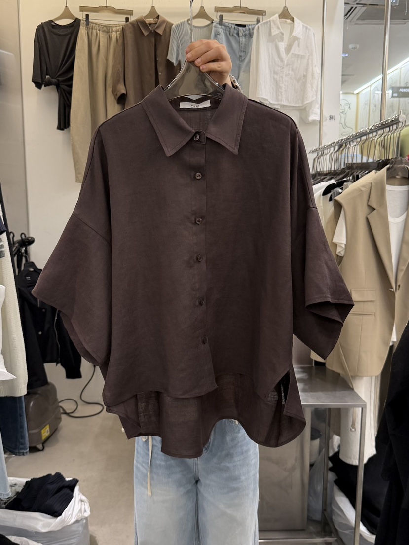 THE SIL韓國代購女士新品26春夏時尚熱賣襯衫蕾絲衫亞麻THE SIL/1 2ILLY襯衫/蕾絲衫圖色2