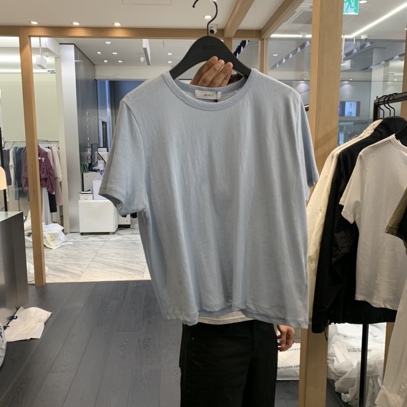 OBJECT韓國東大門直郵女裝新品26夏季休閑時尚推薦T恤棉麻OBJECTT恤圖色2