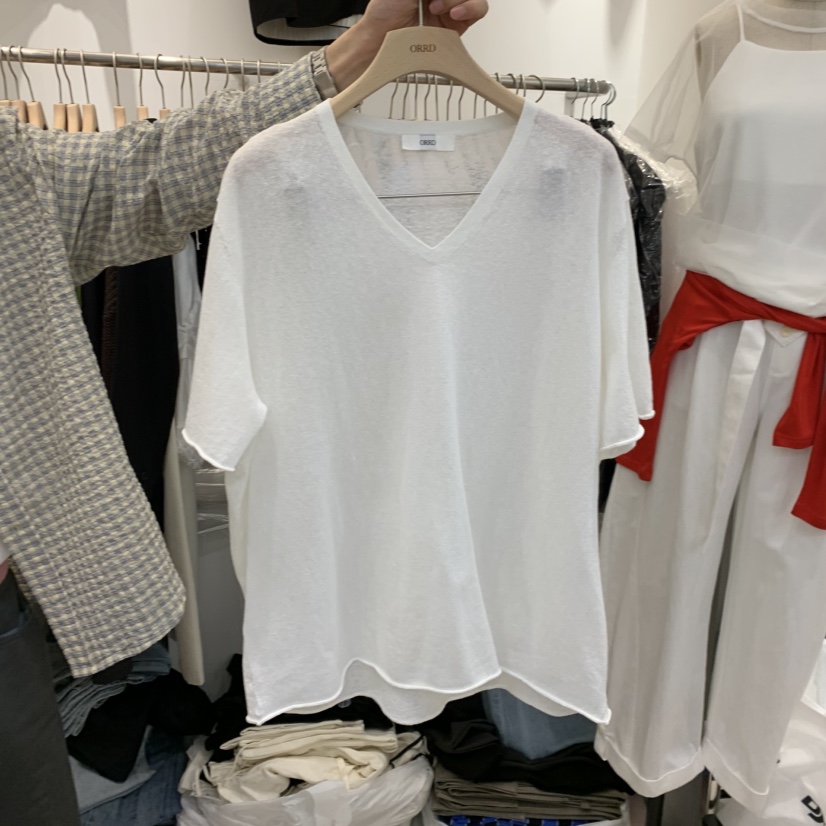 ORRD韓國東大門代購女裝新款26夏季時尚熱賣休閑人氣T恤亞麻ORRDT恤圖色1