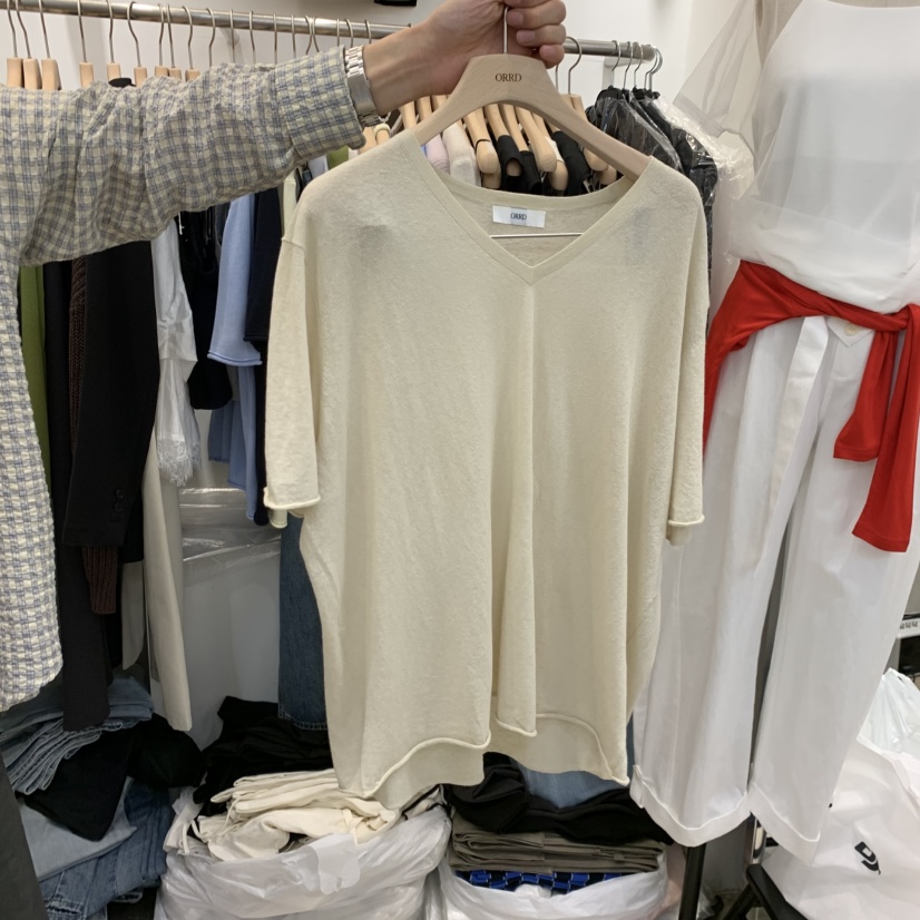 ORRD韓國東大門代購女裝新款26夏季時尚熱賣休閑人氣T恤亞麻ORRDT恤圖色3