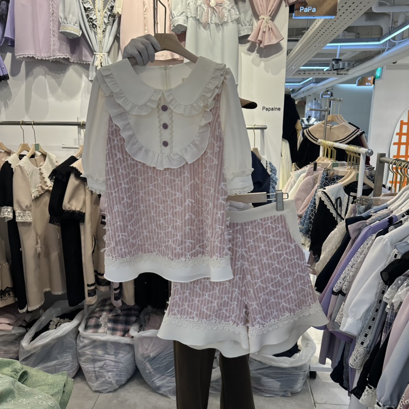 PAPA韓國東大門代購女裝新品時尚休閑推薦職業人氣26春夏套裝Papaine/HALMADE套裝圖色2