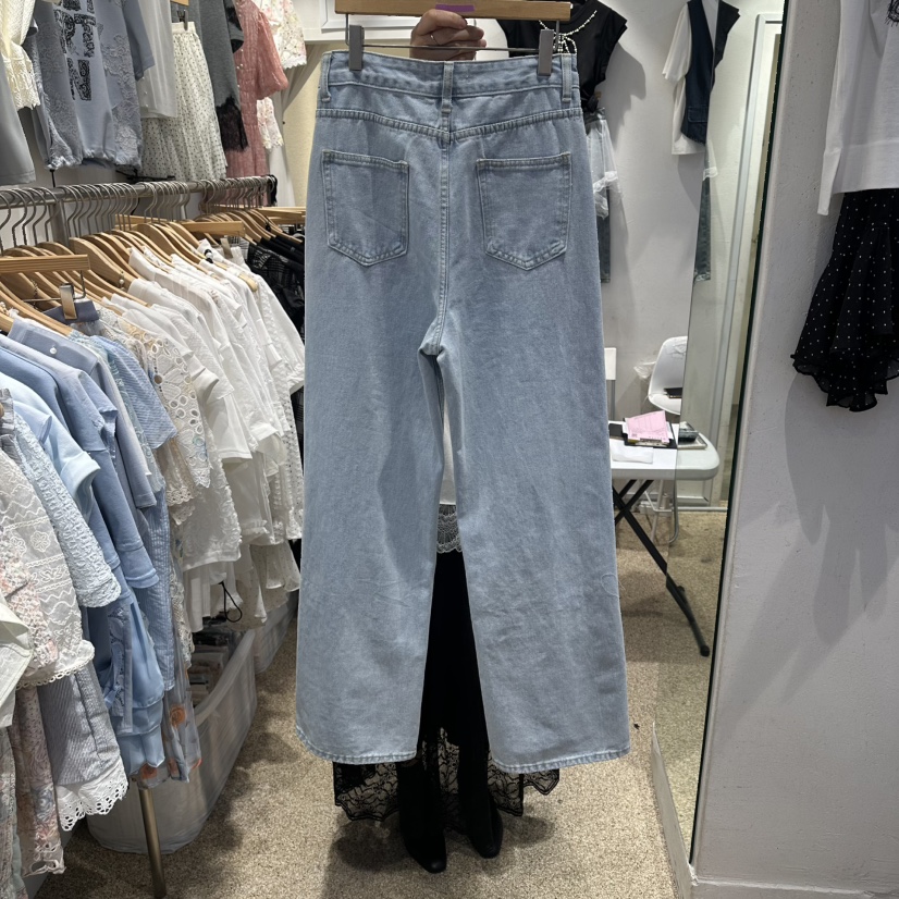 BELITA韓國東大門代購女裝新款人氣26夏季26春夏職業牛仔褲BELITA牛仔褲