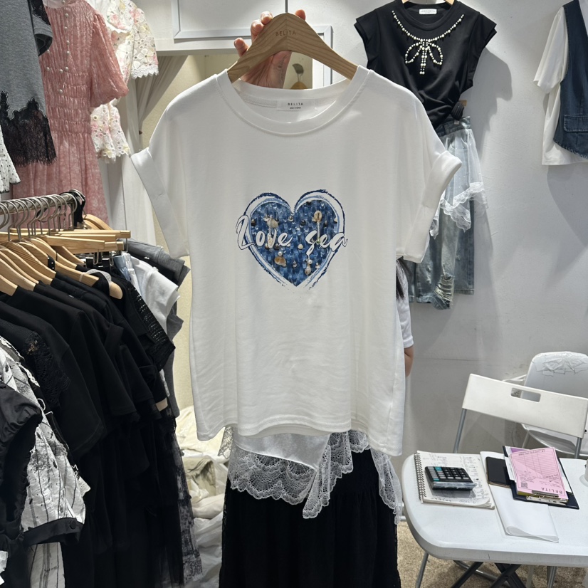 BELITA韓國代購女裝新款26春夏熱賣職業推薦休閑26夏季T恤BELITAT恤圖色1