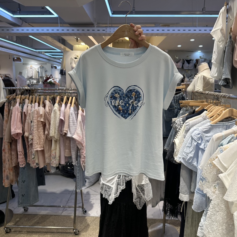 BELITA韓國代購女裝新款26春夏熱賣職業推薦休閑26夏季T恤BELITAT恤圖色2