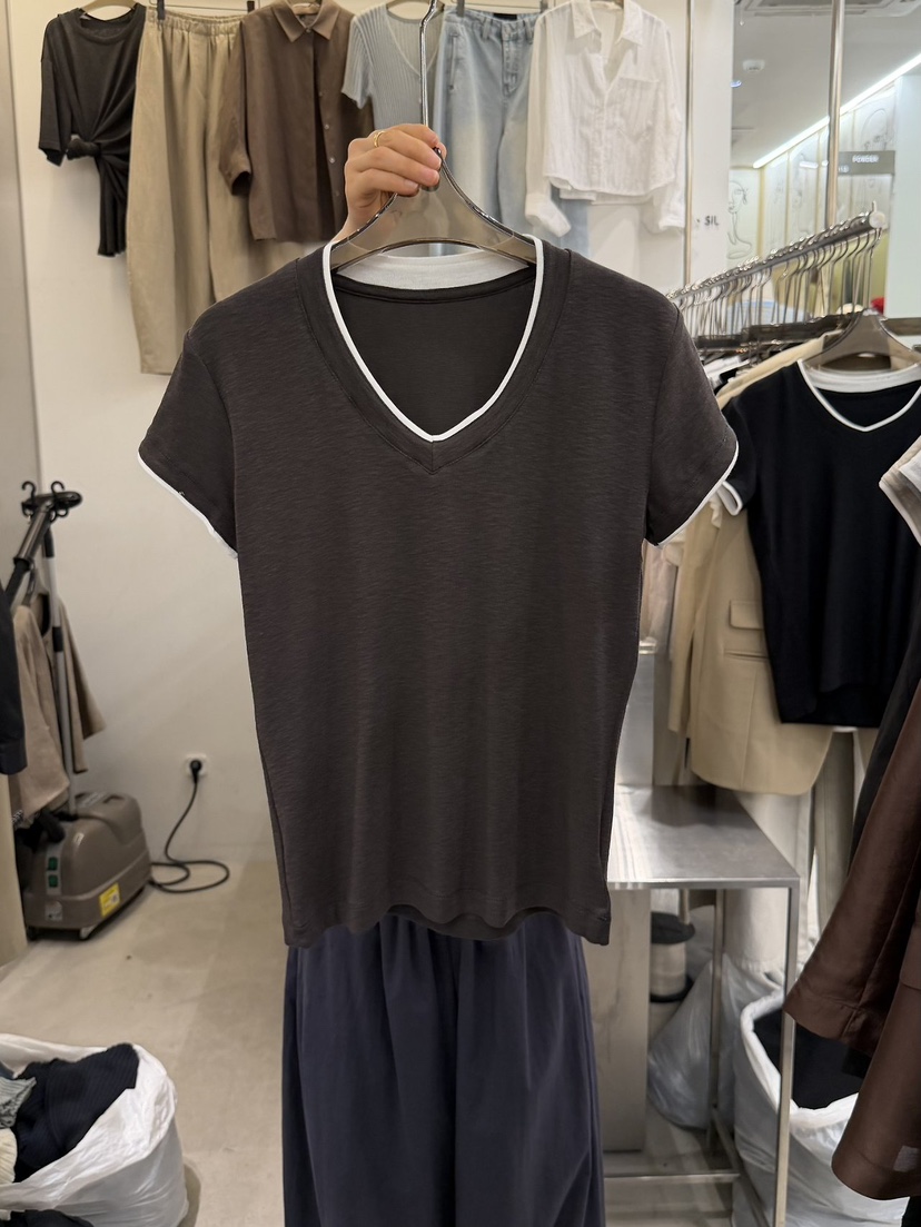 THE SIL韓國東大門直郵女士新款職業26春夏時尚26夏季T恤THE SIL/1 2ILLYT恤圖色1