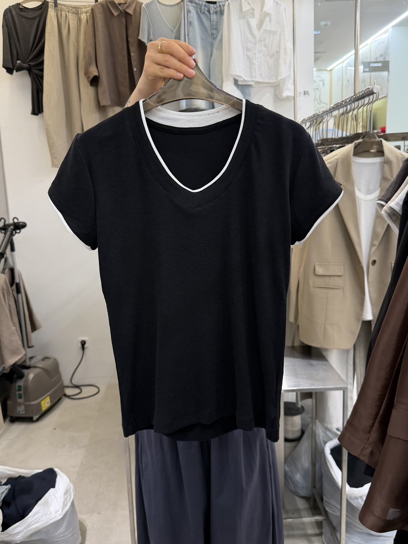 THE SIL韓國東大門直郵女士新款職業26春夏時尚26夏季T恤THE SIL/1 2ILLYT恤圖色2