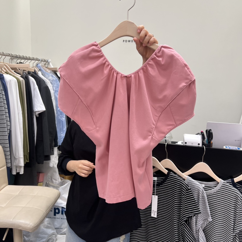 POWDER韓國代購女士新品26夏季26春夏時尚人氣襯衫蕾絲衫POWDER襯衫/蕾絲衫圖色2