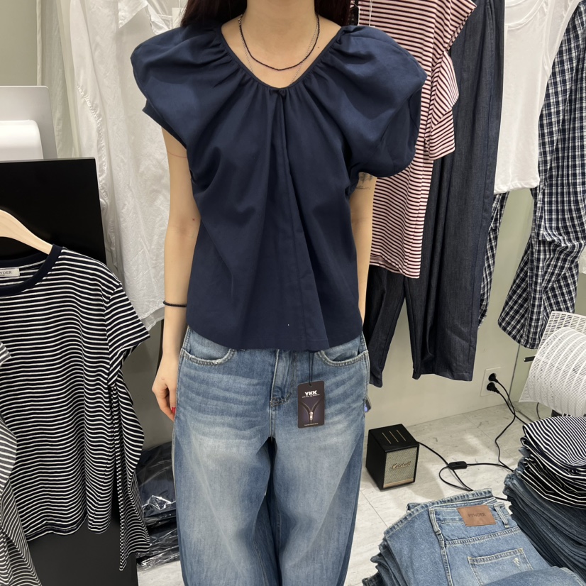 POWDER韓國代購女士新品26夏季26春夏時尚人氣襯衫蕾絲衫POWDER襯衫/蕾絲衫圖色3