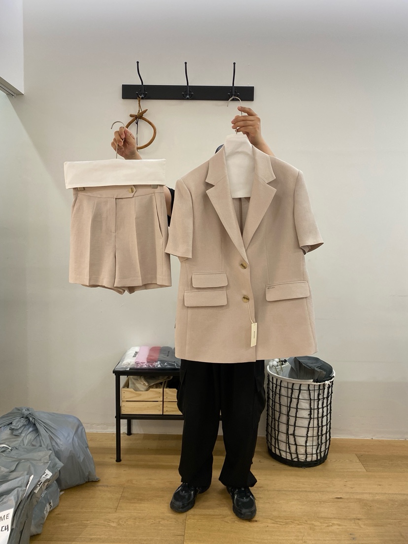 BOHEME東大門直郵女裝新款26春夏職業熱賣推薦時尚夾克亞麻BOHEME夾克