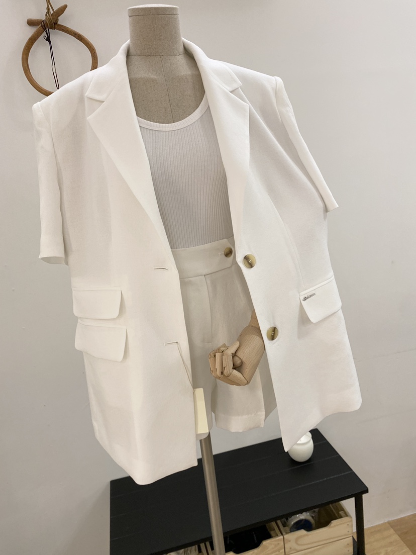 BOHEME東大門直郵女裝新款26春夏職業熱賣推薦時尚夾克亞麻BOHEME夾克