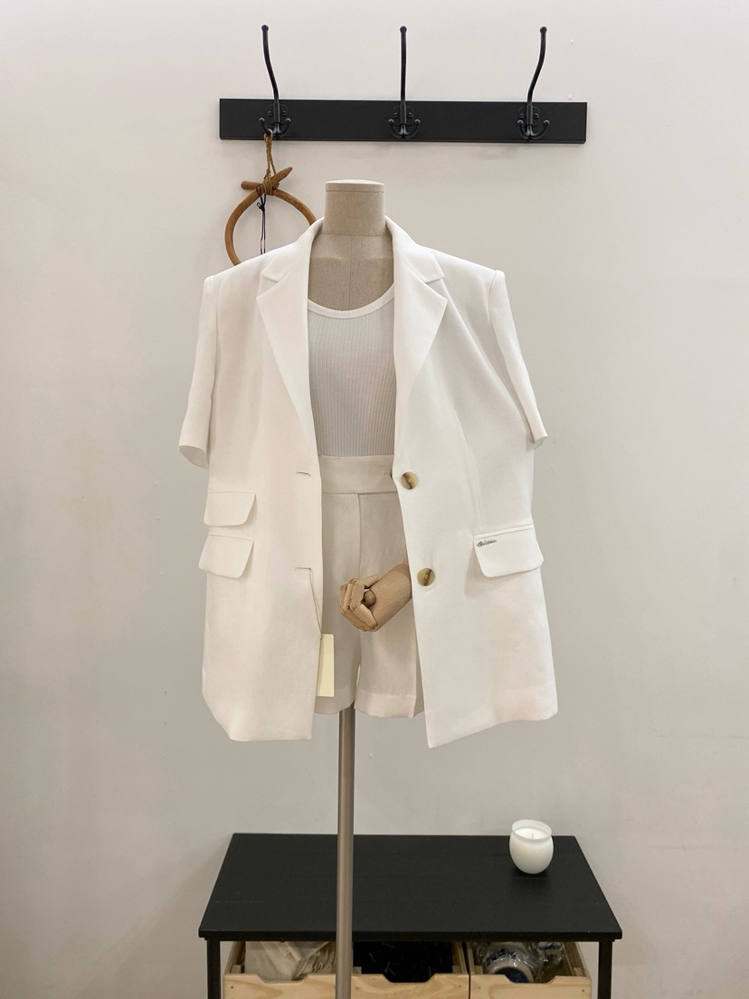 BOHEME東大門直郵女裝新款26春夏職業熱賣推薦時尚夾克亞麻BOHEME夾克