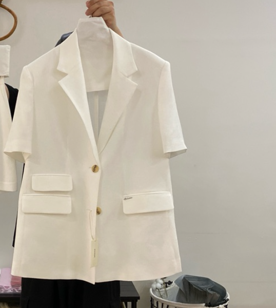 BOHEME東大門直郵女裝新款26春夏職業熱賣推薦時尚夾克亞麻BOHEME夾克圖色1